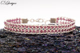 Snaky wire kumihimo bracelet ⎮ Silver and purple