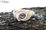 Dragons eye wirework ring ⎮ Silver and rainbow