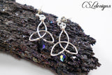 Trinity knot drop earrings