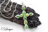 Egyptian style cross wirework necklace⎮ Silver and turquoise
