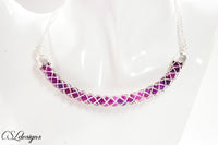 Hollow braid wire kumihimo necklace
