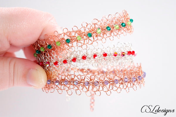 Elegant Wire Crochet Bracelet
