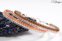 Two colour wire macrame bracelet
