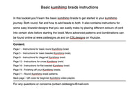 Basic kumihimo braids instructions booklet ⎮ Digital copy