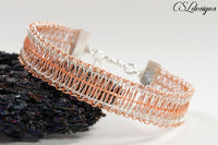 Colour changing wire macrame bracelet ⎮ For women, men. Unisex.