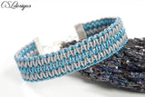 Double sided leather macrame bracelet ⎮ Unisex for women and men