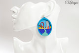 Cool 3D scenes earrings ⎮ Laser cut earrings