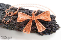 Wirework bow pendant