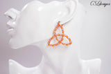 Wire crochet trinity knot earrings