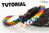 Broken Rainbow Beaded Kumihimo Bracelet Tutorial