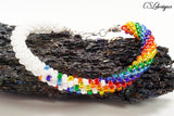 Broken Rainbow Beaded Kumihimo Bracelet Tutorial