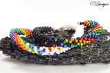 Broken Rainbow Beaded Kumihimo Bracelet Tutorial