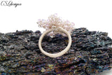 Wire crochet flower ring