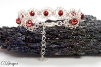 Intertwining wire crochet bracelet