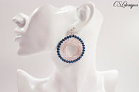 Wirework beaded bead earrings ⎮ Large