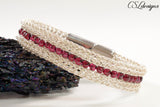Multi row viking knit bracelet