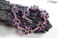Wirework beaded bead bracelet