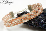 Alternating fishtail braid wirework bracelet ⎮ Silver and copper