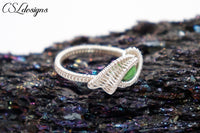 Dragons eye wirework ring ⎮ Silver and turquoise