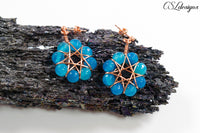 Wirework beaded bead earrings