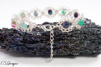 Intertwining wire crochet bracelet