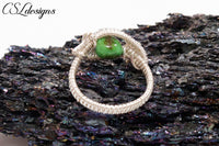 Dragons eye wirework ring ⎮ Silver and turquoise