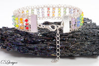 Rainbow wire crochet bracelet