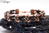 Romantic hearts braided wirework bracelet
