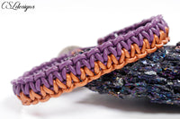 Two colour unisex macrame bracelet