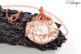 Pumpkin wirework cabochon necklace