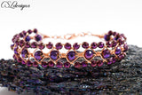 Interlaced beaded wirework bracelet