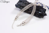 Double spiral wire knit necklace