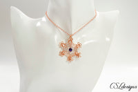 Wirework snowflake necklace