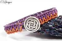 Two colour unisex macrame bracelet