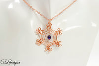 Wirework snowflake necklace