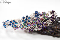 Braided flower wirework bracelet