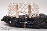 Open wirewoven bracelet ⎮ Silver and copper