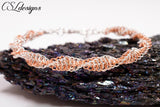 Spiral wire macrame bracelet ⎮ Silver and copper
