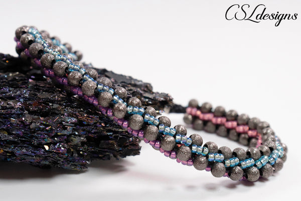 Elegant beaded kumihimo bracelet โฎ Multicolour โ CSLdesigns shop