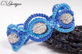 Circles macrame bracelet ⎮ Blue