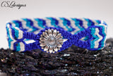 Herringbone macrame bracelet ⎮ Blue