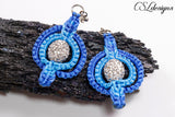 Circles macrame earrings ⎮ Blue