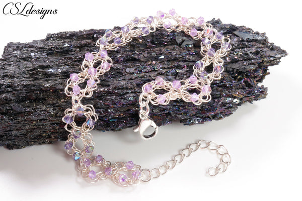 Infinity wire crochet bracelet