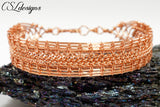 Wire woven kumihimo bracelet ⎮ Copper