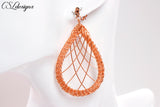 Waterfall wire kumihimo earrings ⎮ Copper