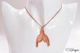 Mermaids tail wirework necklace ⎮ Silver and copper