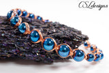 Egyptian style wirework bracelet ⎮ Copper and blue