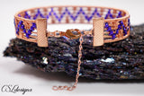 Fire and ice wirework bracelet ⎮ Copper and blue
