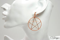 Pentagram earrings ⎮ Copper