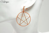 Pentagram earrings ⎮ Copper